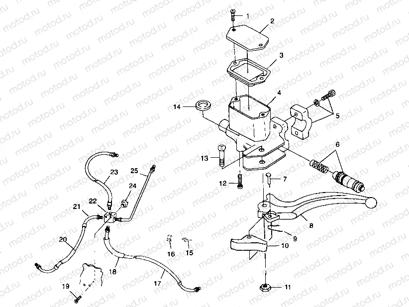 CONTROLS - MASTER CYLINDER/BRAKE LINE - A99AA25CA (4949594959b002) | CONTROLS - MASTER CYLINDER/BRAKE LINE - A99AA25CA (4949594959b002)