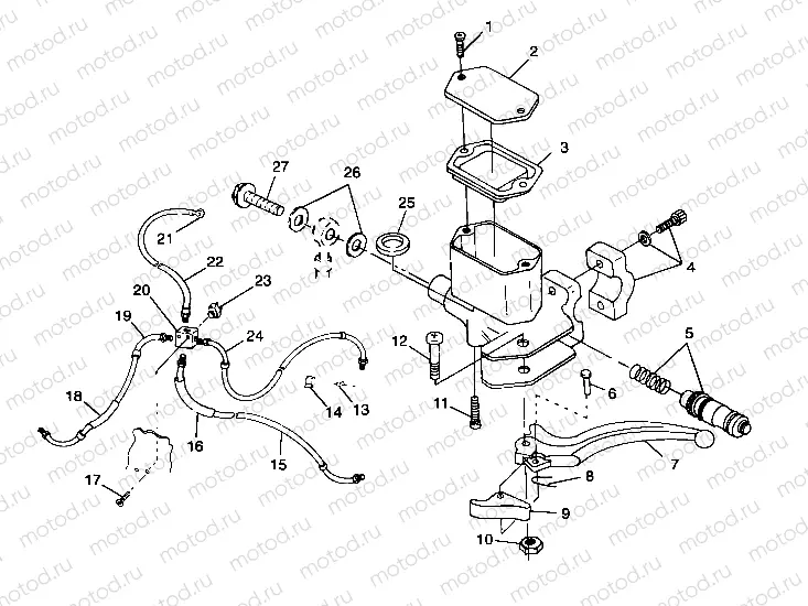 CONTROLS - MASTER CYLINDER/BRAKE LINE - A99AE50DA (4949204920b013) | CONTROLS - MASTER CYLINDER/BRAKE LINE - A99AE50DA (4949204920b013)