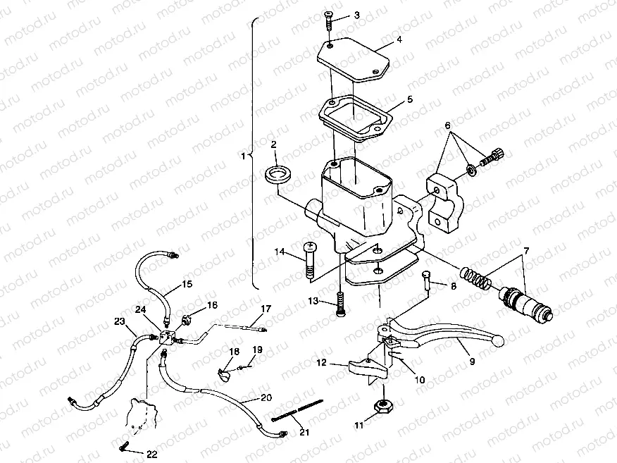 CONTROLS - MASTER CYLINDER/BRAKE LINE - A99BA25CA (4949574957b008) | CONTROLS - MASTER CYLINDER/BRAKE LINE - A99BA25CA (4949574957b008)