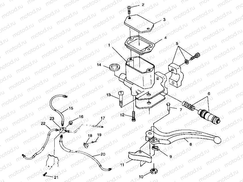 CONTROLS - MASTER CYLINDER/BRAKE LINE - A99BG38CA (4949664966b012) | CONTROLS - MASTER CYLINDER/BRAKE LINE - A99BG38CA (4949664966b012)