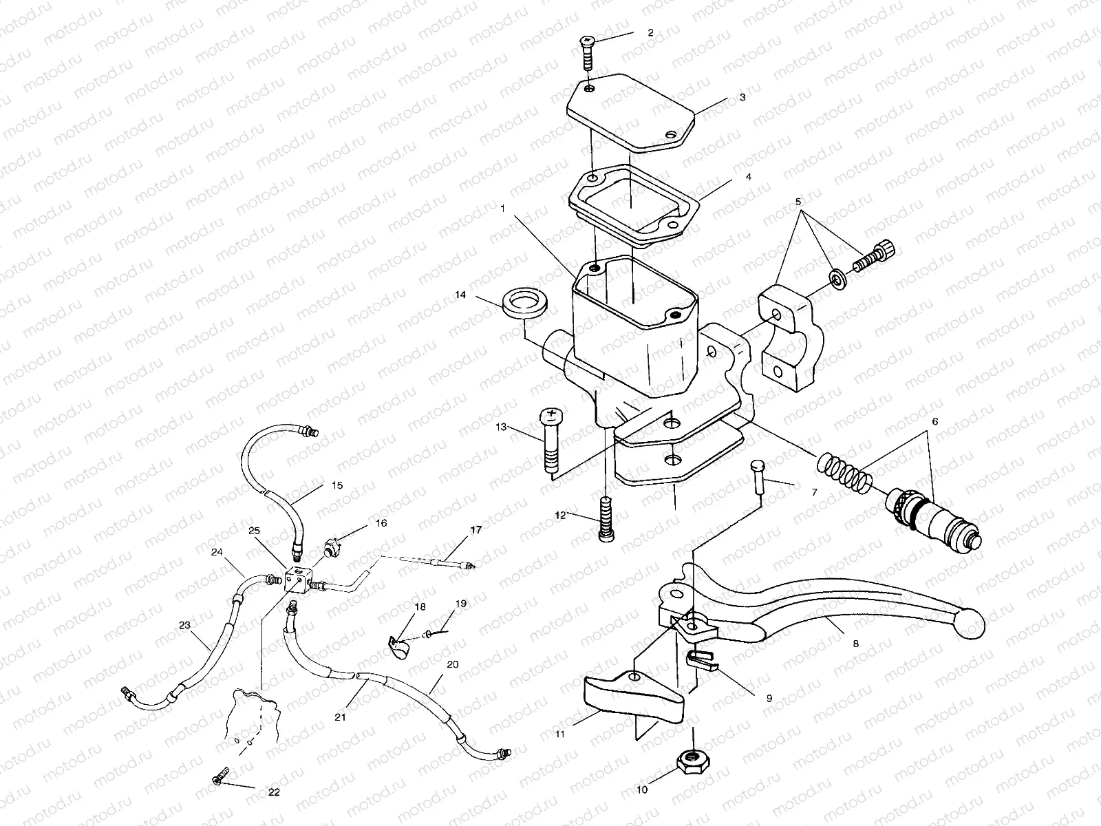 CONTROLS - MASTER CYLINDER/BRAKE LINE - A99BG38CB (4952505250b012) | CONTROLS - MASTER CYLINDER/BRAKE LINE - A99BG38CB (4952505250b012)