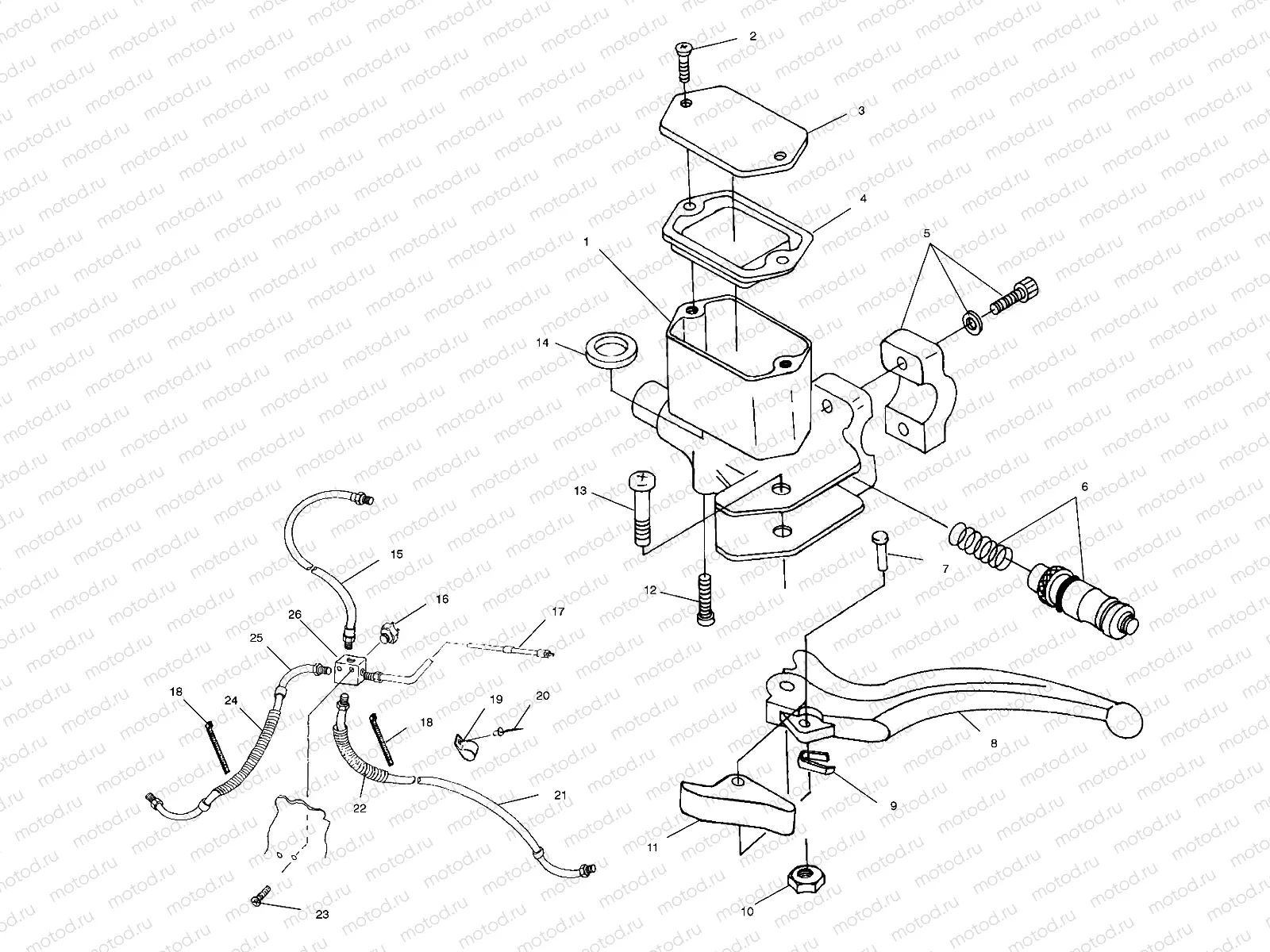 CONTROLS - MASTER CYLINDER/BRAKE LINE - A99BG50AA (4949714971b012) | CONTROLS - MASTER CYLINDER/BRAKE LINE - A99BG50AA (4949714971b012)