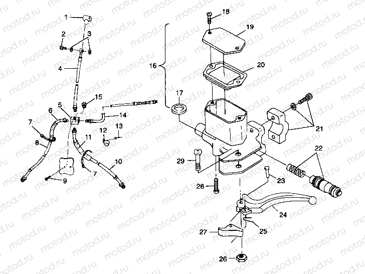 CONTROLS - MASTER CYLINDER/BRAKE LINE - A99CG38CA (4949634963B009) | CONTROLS - MASTER CYLINDER/BRAKE LINE - A99CG38CA (4949634963B009)