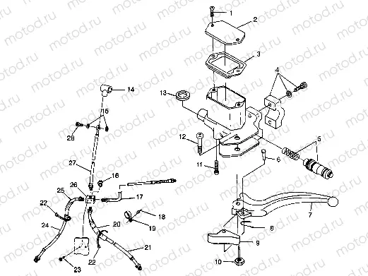 CONTROLS - MASTER CYLINDER/BRAKE LINE - A99CH33CB (4945964596b011) | CONTROLS - MASTER CYLINDER/BRAKE LINE - A99CH33CB (4945964596b011)