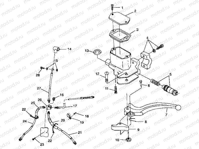 CONTROLS - MASTER CYLINDER/BRAKE LINE - A99CH33IA (4949884988b011) | CONTROLS - MASTER CYLINDER/BRAKE LINE - A99CH33IA (4949884988b011)