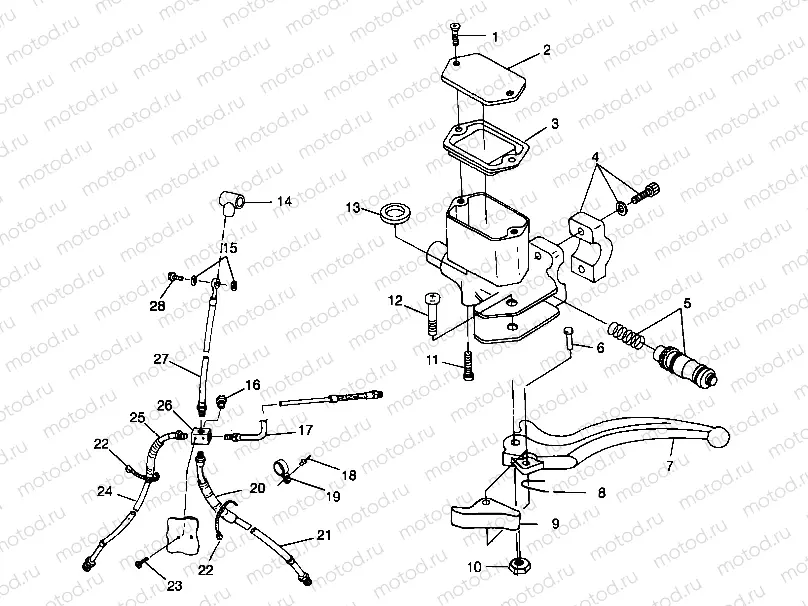 CONTROLS - MASTER CYLINDER/BRAKE LINE - A99CH45IA (4949154915B009) | CONTROLS - MASTER CYLINDER/BRAKE LINE - A99CH45IA (4949154915B009)