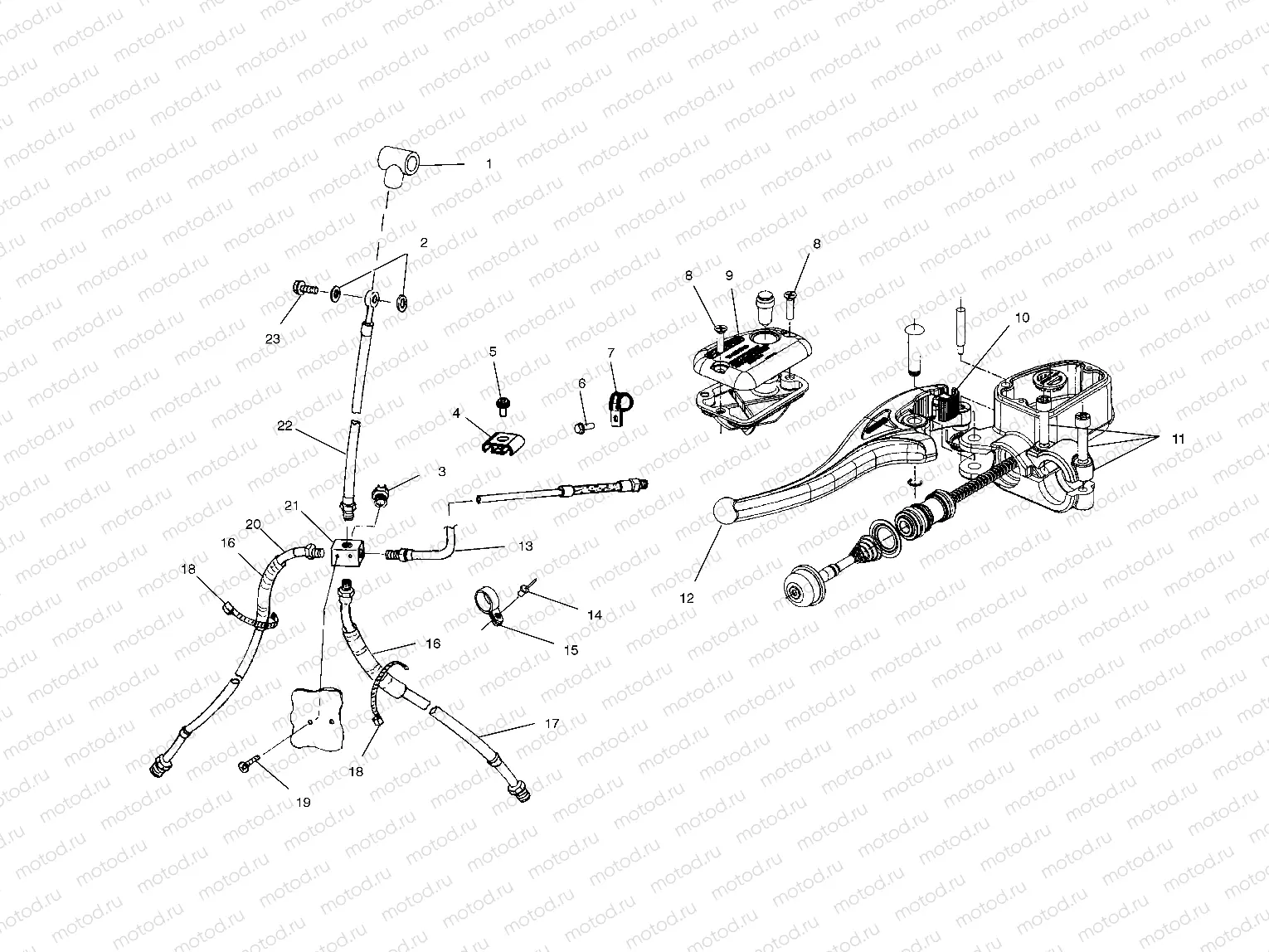 CONTROLS-MASTER CYLINDER/BRAKE LINE - C10CD50AA (4977417741B14) | CONTROLS-MASTER CYLINDER/BRAKE LINE - C10CD50AA (4977417741B14)