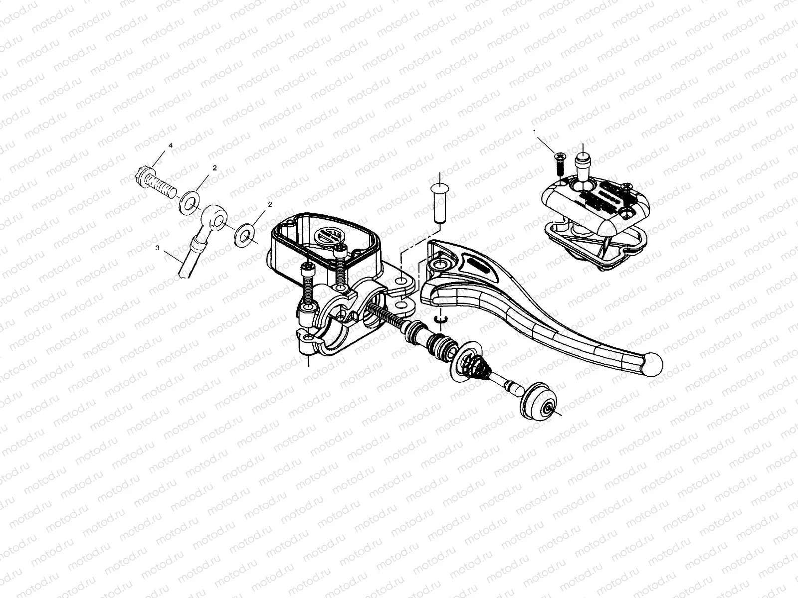 CONTROLS - MASTER CYLINDER/BRAKE LINE - RH - C02CL50AB (4972367236B10) | CONTROLS - MASTER CYLINDER/BRAKE LINE - RH - C02CL50AB (4972367236B10)