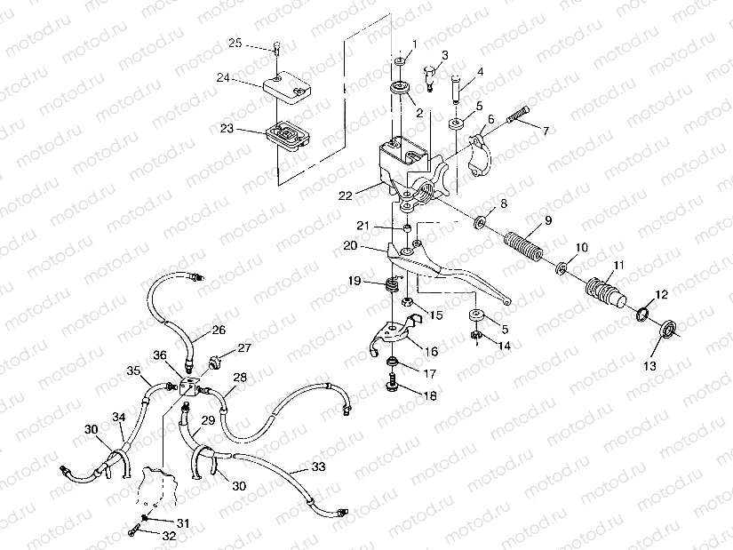 CONTROLS - MASTER CYLINDER/BRAKE LINE SWEDISH 4x4 400L S948140 (4926912691B013) | CONTROLS - MASTER CYLINDER/BRAKE LINE SWEDISH 4x4 400L S948140 (4926912691B013)