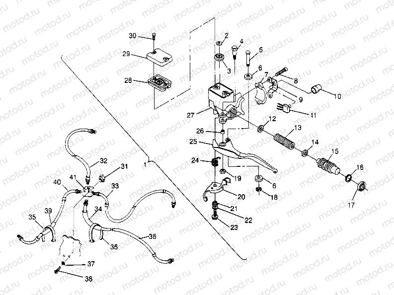 CONTROLS - MASTER CYLINDER/BRAKE LINE Trail Blazer W947221 (4926832683B007) | CONTROLS - MASTER CYLINDER/BRAKE LINE Trail Blazer W947221 (4926832683B007)