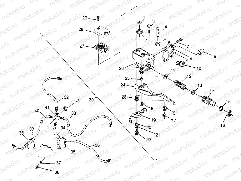 CONTROLS - MASTER CYLINDER/BRAKE LINE Trail Blazer W957221 (4930363036B008) | CONTROLS - MASTER CYLINDER/BRAKE LINE Trail Blazer W957221 (4930363036B008)