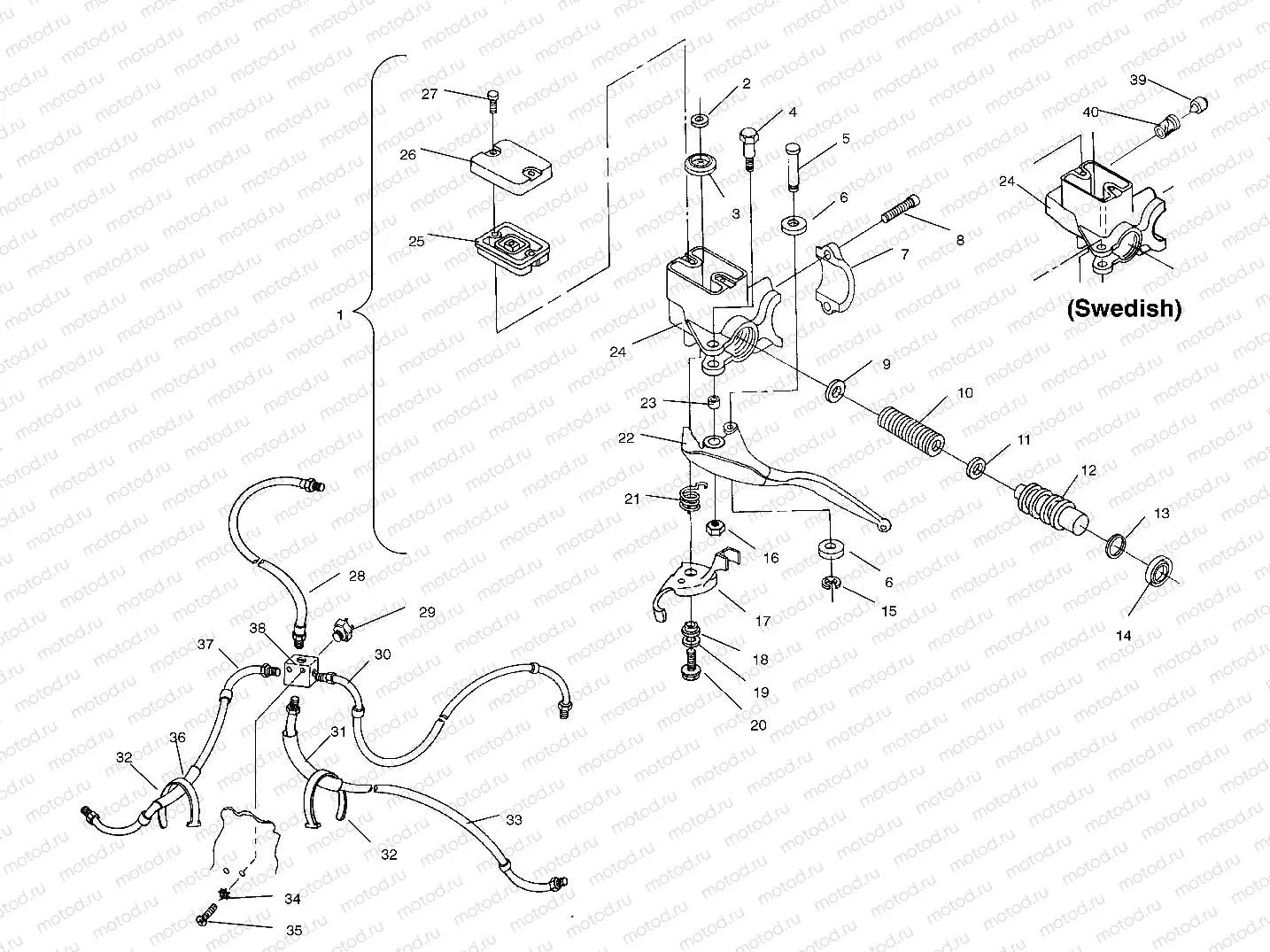 CONTROLS - MASTER CYLINDER/BRAKE LINE - W958144 (4926862686b012) | CONTROLS - MASTER CYLINDER/BRAKE LINE - W958144 (4926862686b012)