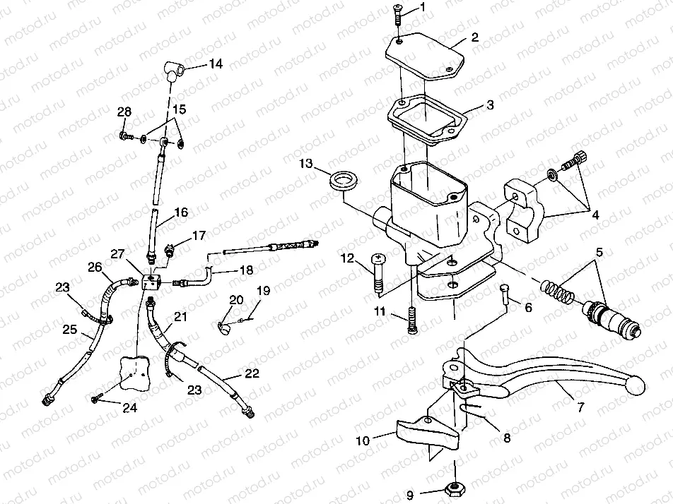 CONTROLS-MASTER CYLINDER/BRAKE LINE XPRESS 300 W98CA28C (4945364536B007) | CONTROLS-MASTER CYLINDER/BRAKE LINE XPRESS 300 W98CA28C (4945364536B007)