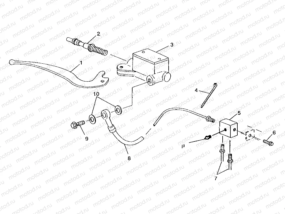CONTROLS - RH MASTER CYLINDER /BRAKE LINE 6X6 350L W938739 (4924062406023A) | CONTROLS - RH MASTER CYLINDER /BRAKE LINE 6X6 350L W938739 (4924062406023A)