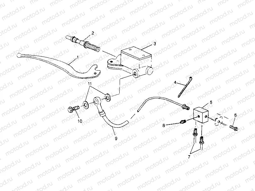 CONTROLS-RH MASTER CYLINDER/BRAKE LINE 6x6 300 W948730 (4926792679B011) | CONTROLS-RH MASTER CYLINDER/BRAKE LINE 6x6 300 W948730 (4926792679B011)