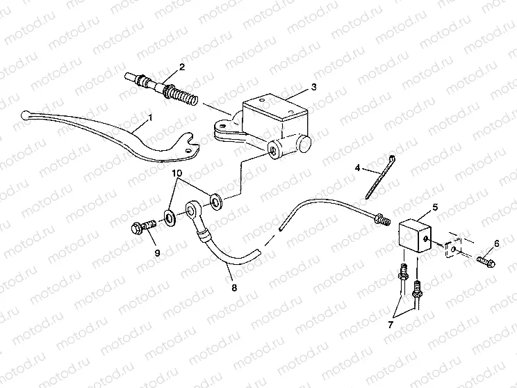 CONTROLS - RH MASTER CYLINDER/BRAKE LINE 6X6 350L S938739 (4924362436023A) | CONTROLS - RH MASTER CYLINDER/BRAKE LINE 6X6 350L S938739 (4924362436023A)