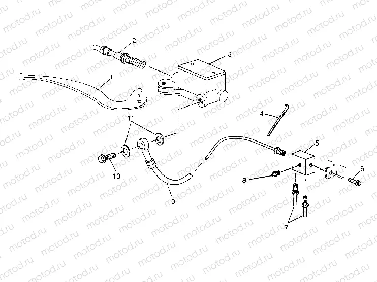 CONTROLS-RH MASTER CYLINDER/BRAKE LINE 6x6 400L W948740 (4926802680B013) | CONTROLS-RH MASTER CYLINDER/BRAKE LINE 6x6 400L W948740 (4926802680B013)