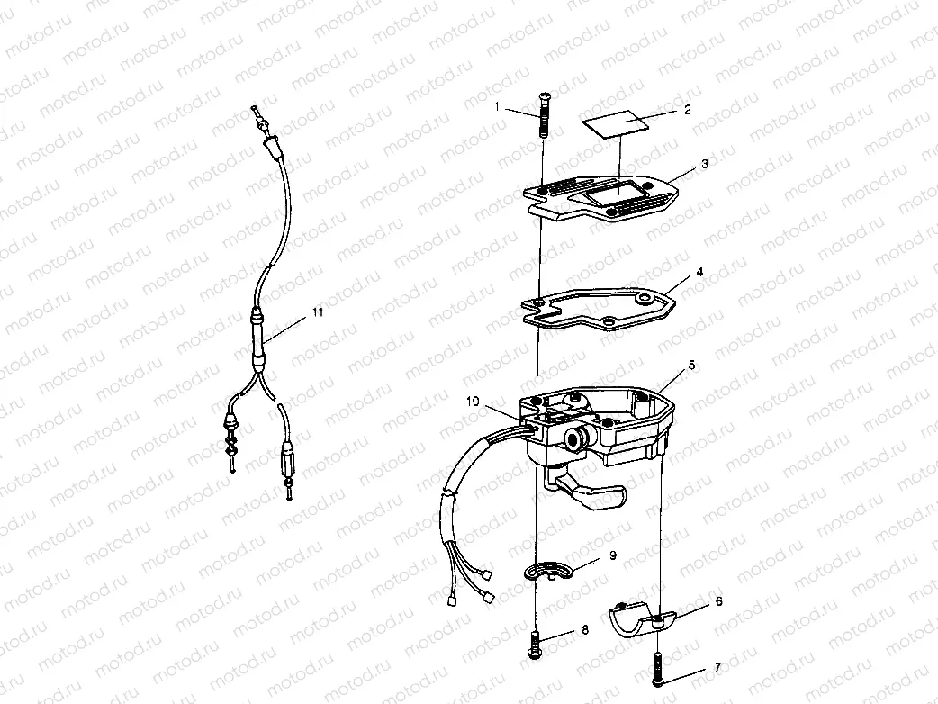 CONTROLS - THROTTLE ASM./CABLE  2X4 300 W957530 (4930053005B008) | CONTROLS - THROTTLE ASM./CABLE  2X4 300 W957530 (4930053005B008)