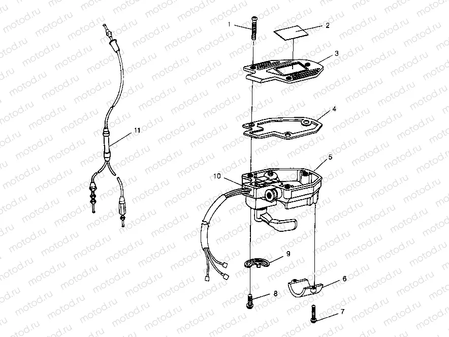 CONTROLS - THROTTLE ASM./CABLE 2x4 400L W947540 (4926752675B007) | CONTROLS - THROTTLE ASM./CABLE 2x4 400L W947540 (4926752675B007)