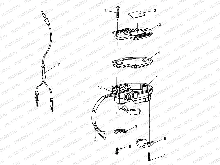 CONTROLS - THROTTLE ASM./CABLE  2x4 400L W957540 (4930093009B007) | CONTROLS - THROTTLE ASM./CABLE  2x4 400L W957540 (4930093009B007)