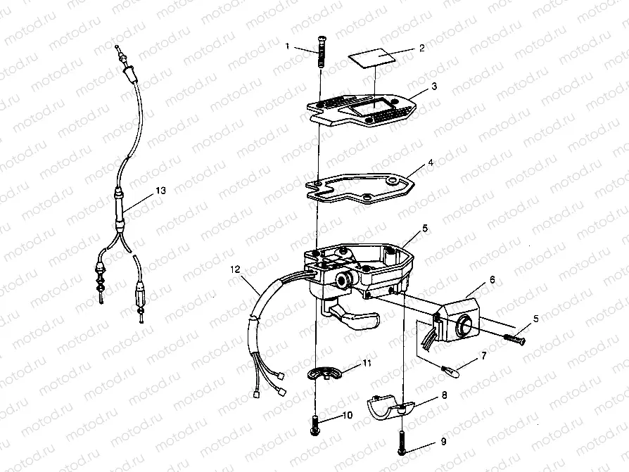 CONTROLS - THROTTLE ASM./CABLE 4x4 300 W958130 (4930183018B011) | CONTROLS - THROTTLE ASM./CABLE 4x4 300 W958130 (4930183018B011)