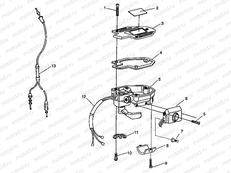 CONTROLS - THROTTLE ASM./CABLE 6X6 350L W938739 (4924062406021A) | CONTROLS - THROTTLE ASM./CABLE 6X6 350L W938739 (4924062406021A)