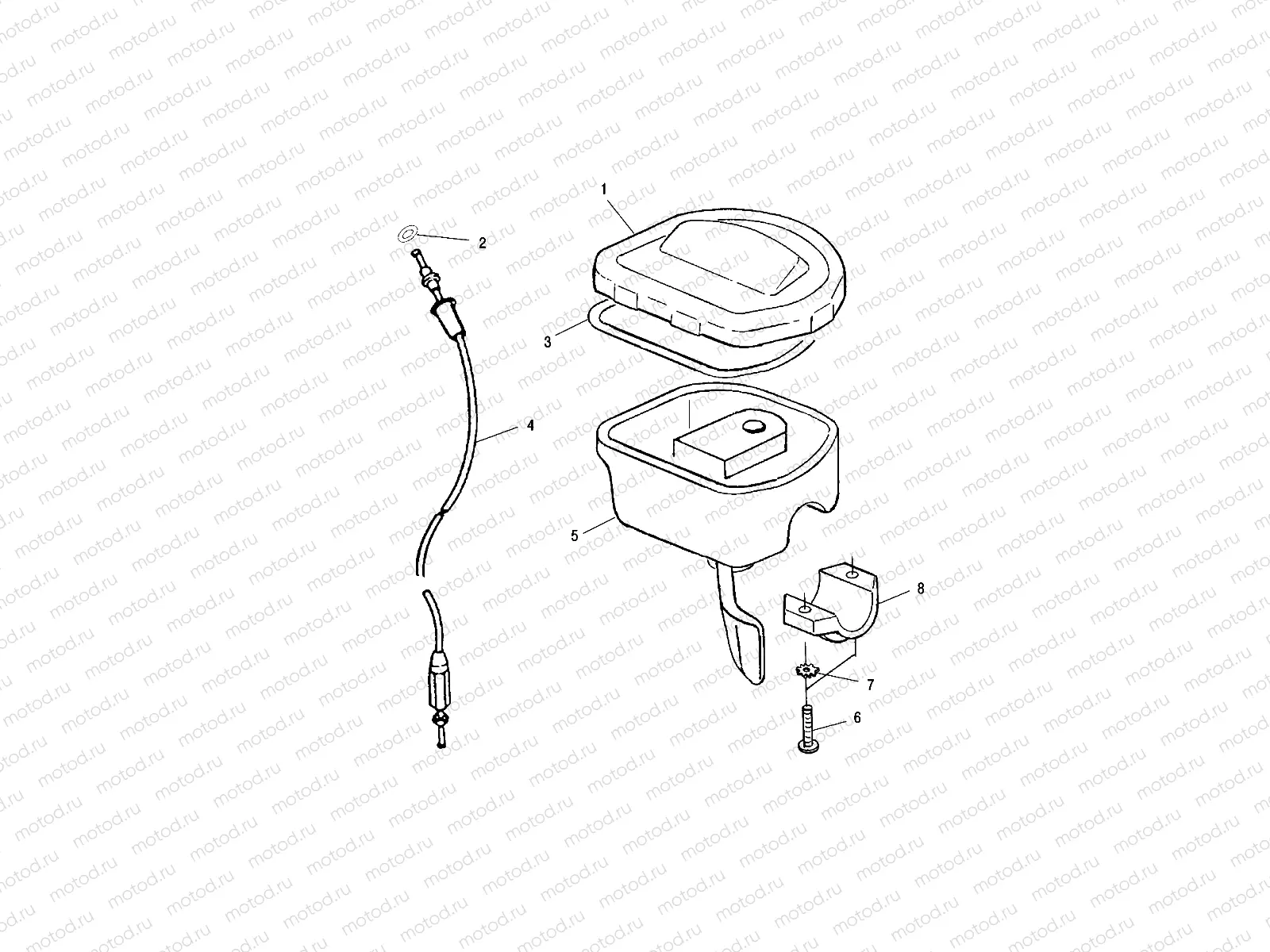 CONTROLS - THROTTLE ASM./CABLE - A01BA50AA (4963716371B008) | CONTROLS - THROTTLE ASM./CABLE - A01BA50AA (4963716371B008)