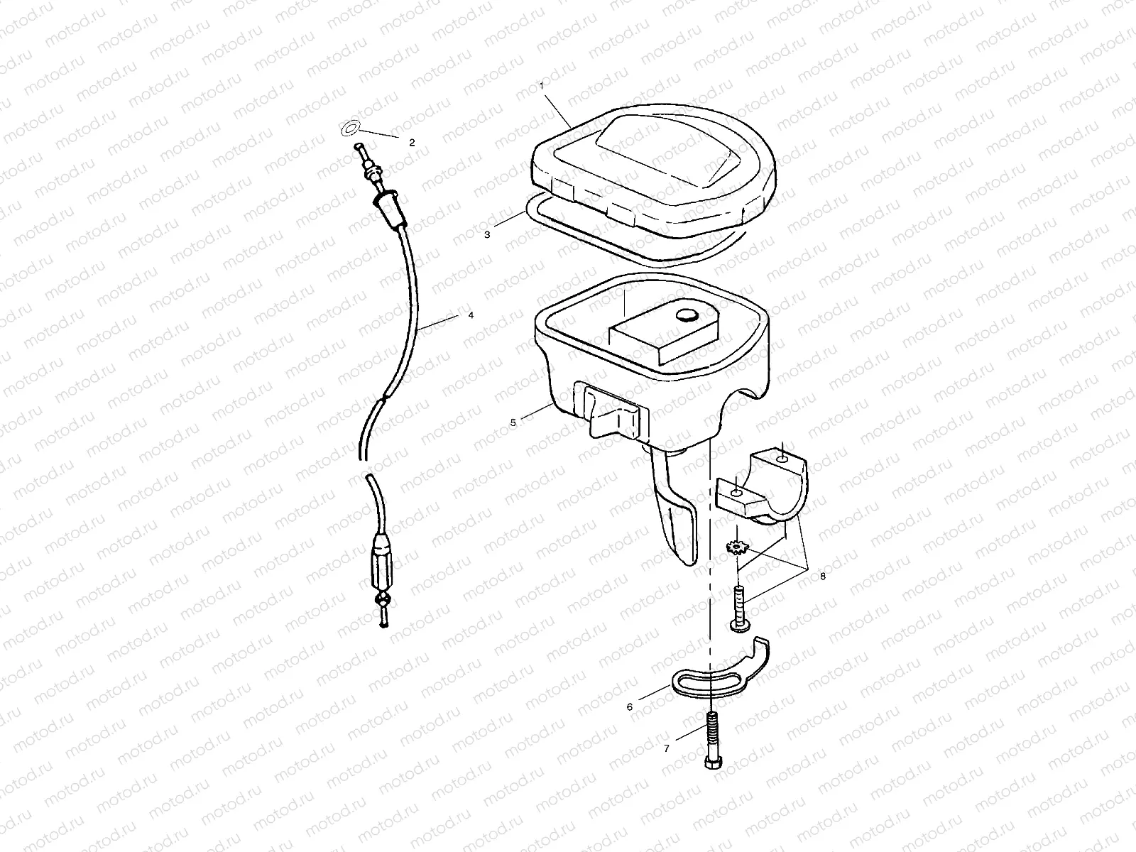 CONTROLS - THROTTLE ASM/CABLE - A02CH50 ALL OPTIONS (4967436743B12) | CONTROLS - THROTTLE ASM/CABLE - A02CH50 ALL OPTIONS (4967436743B12)