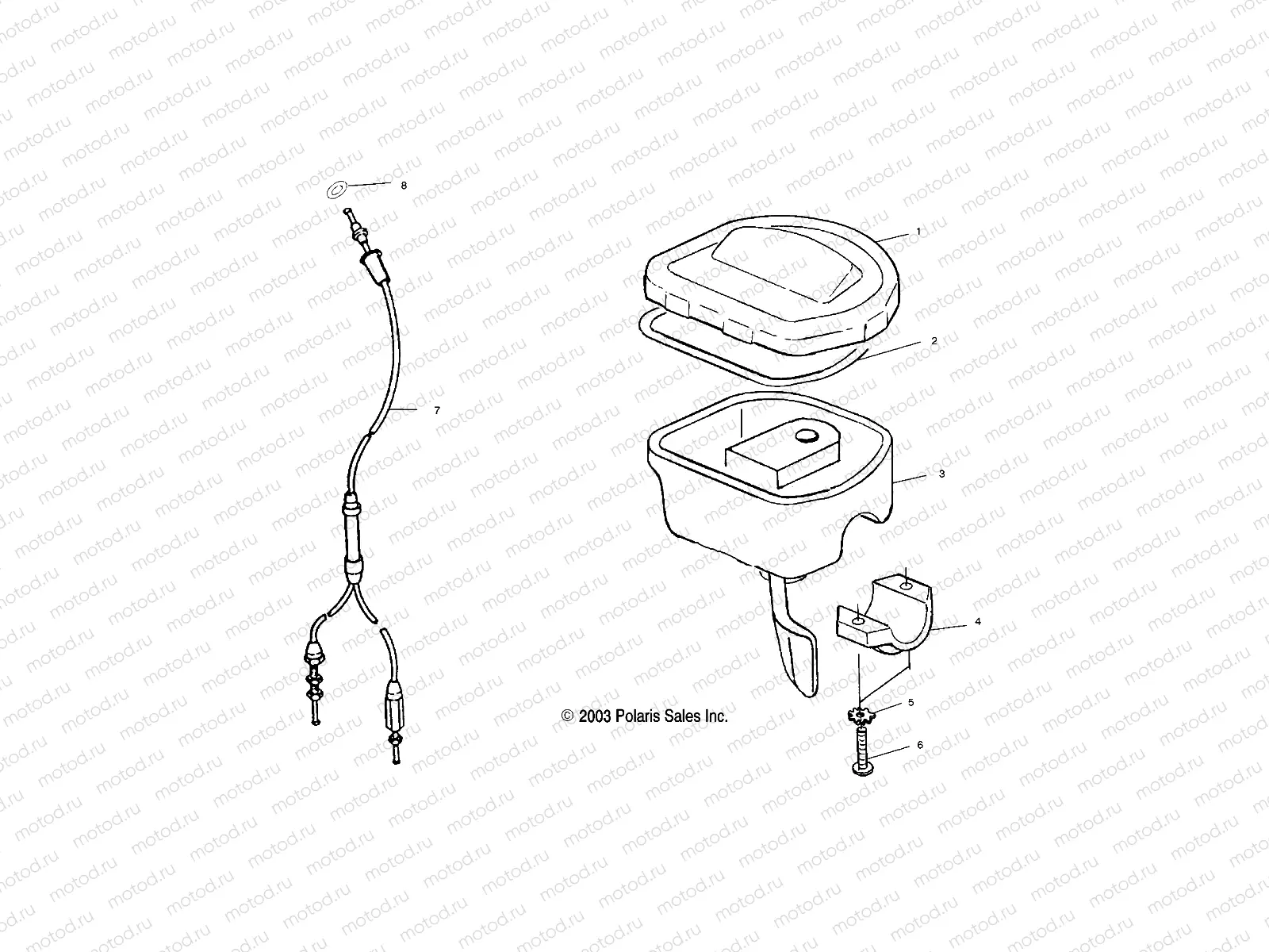 CONTROLS-THROTTLE ASM/CABLE - A03BA25CA/CB (4986208620B12) | CONTROLS-THROTTLE ASM/CABLE - A03BA25CA/CB (4986208620B12)