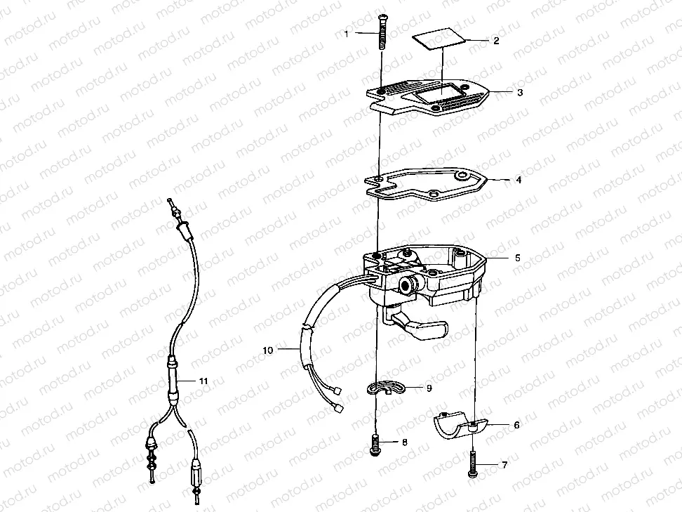 CONTROLS - THROTTLE ASM./CABLE - A99AA25CA (4949594959b001) | CONTROLS - THROTTLE ASM./CABLE - A99AA25CA (4949594959b001)