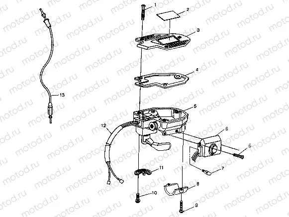 CONTROLS - THROTTLE ASM./CABLE - A99CH33CB (4945964596b010) | CONTROLS - THROTTLE ASM./CABLE - A99CH33CB (4945964596b010)