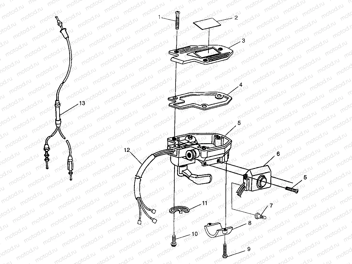 CONTROLS - THROTTLE ASM./CABLE Magnum 6X6 - W968744 and Magnum 6X6 Swedish (4936073607B013) | CONTROLS - THROTTLE ASM./CABLE Magnum 6X6 - W968744 and Magnum 6X6 Swedish (4936073607B013)