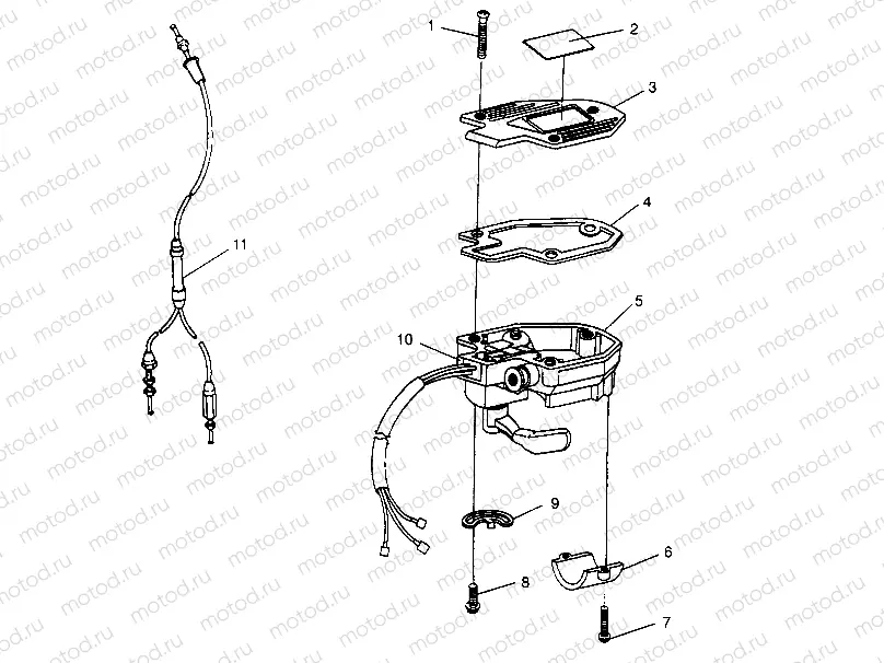 CONTROLS - THROTTLE ASM./CABLE Sport 400L W948540 (4927232723B007) | CONTROLS - THROTTLE ASM./CABLE Sport 400L W948540 (4927232723B007)
