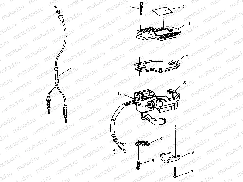CONTROLS - THROTTLE ASM./CABLE Sport 400L W958540 (4930133013B008) | CONTROLS - THROTTLE ASM./CABLE Sport 400L W958540 (4930133013B008)
