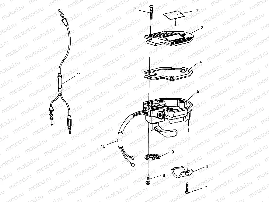CONTROLS - THROTTLE ASM./CABLE Trail Blazer W947221 (4926832683B006) | CONTROLS - THROTTLE ASM./CABLE Trail Blazer W947221 (4926832683B006)
