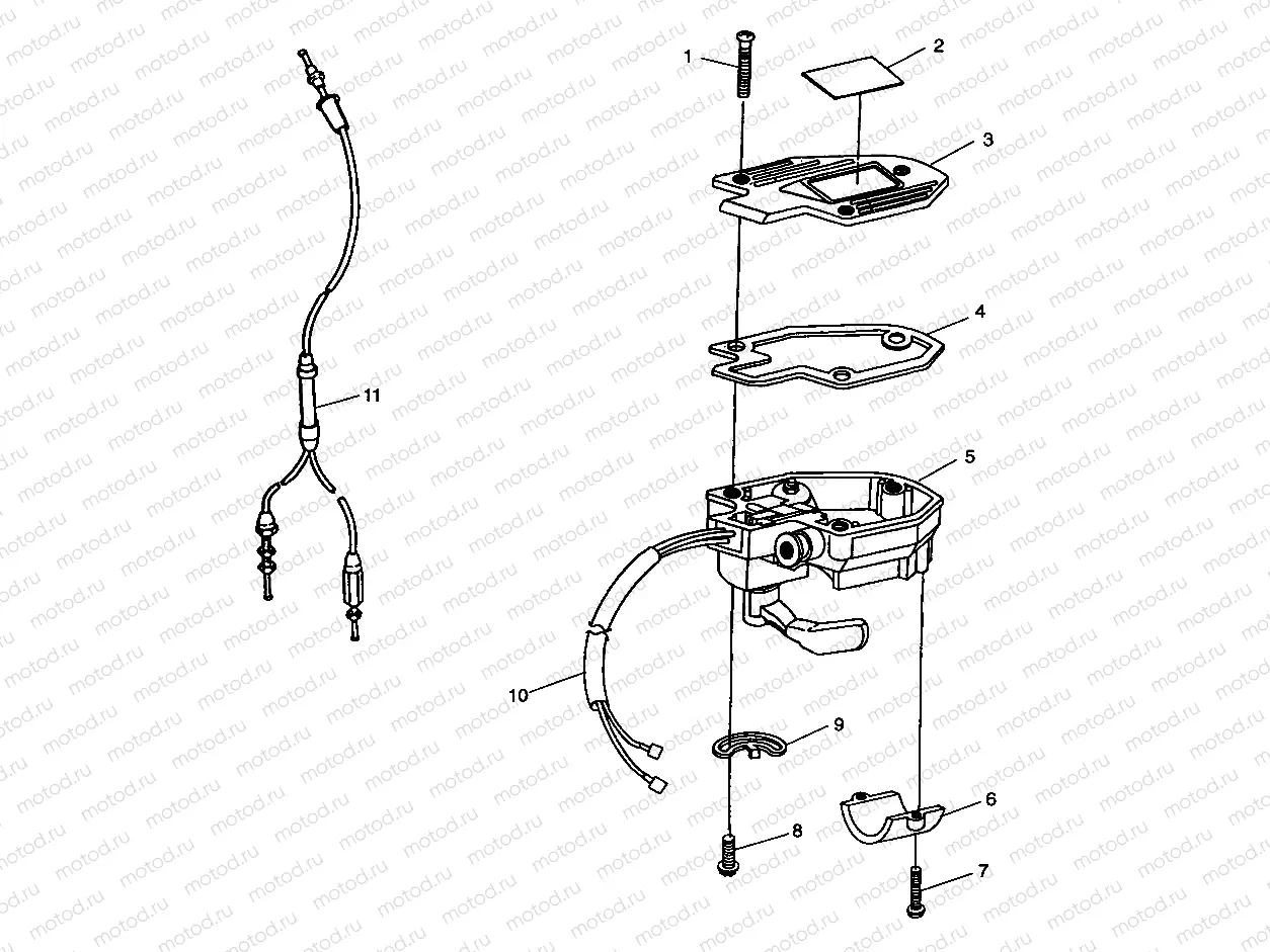 CONTROLS - THROTTLE ASM./CABLE Trail Blazer W98BA25C (4945464546B007) | CONTROLS - THROTTLE ASM./CABLE Trail Blazer W98BA25C (4945464546B007)