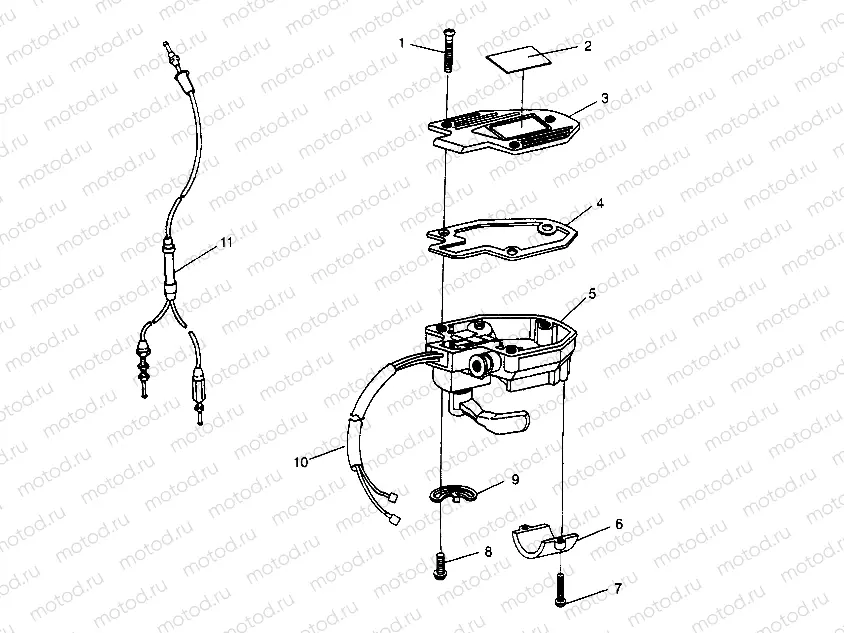 CONTROLS - THROTTLE ASM./CABLE Trail Boss W948527 (4926822682B006) | CONTROLS - THROTTLE ASM./CABLE Trail Boss W948527 (4926822682B006)