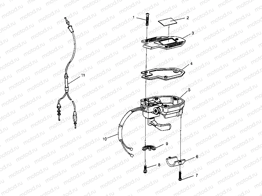 CONTROLS - THROTTLE ASM./CABLE  Trail Boss W958527 (4930323032B007) | CONTROLS - THROTTLE ASM./CABLE  Trail Boss W958527 (4930323032B007)