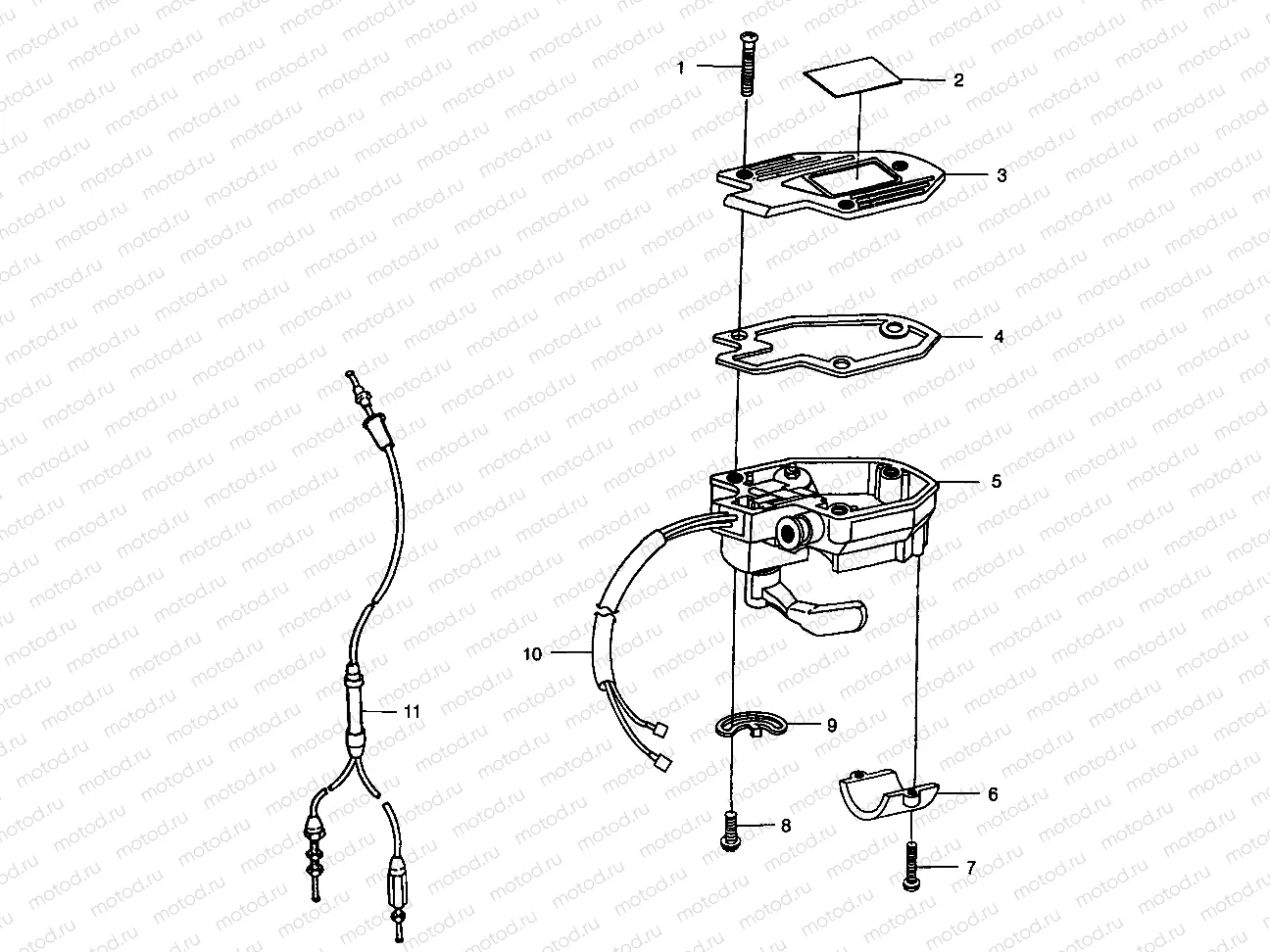 CONTROLS - THROTTLE ASM./CABLE - W98AA25C (4945314531B001) | CONTROLS - THROTTLE ASM./CABLE - W98AA25C (4945314531B001)