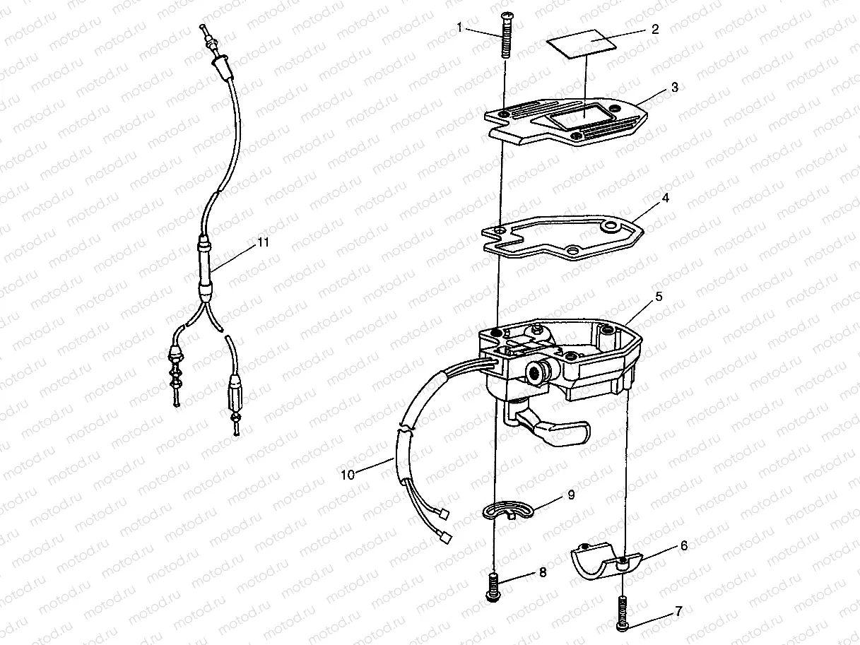 CONTROLS - THROTTLE ASM./CABLE XPRESS 300 W97CA28C and  XPRESS 400L W97CA38 (4939603960B014) | CONTROLS - THROTTLE ASM./CABLE XPRESS 300 W97CA28C and  XPRESS 400L W97CA38 (4939603960B014)