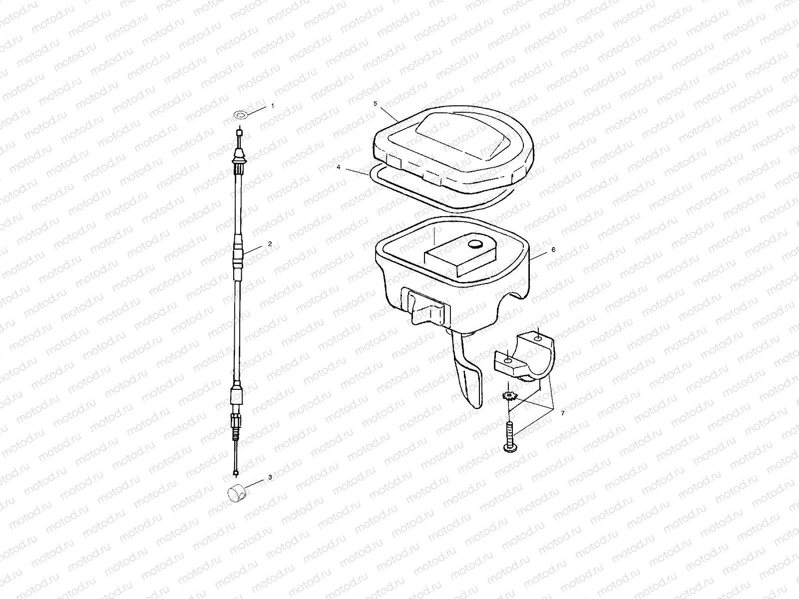 CONTROLS - THROTTLE ASSEMBLY/CABLE - A10CH46CA (4964376437B006) | CONTROLS - THROTTLE ASSEMBLY/CABLE - A10CH46CA (4964376437B006)