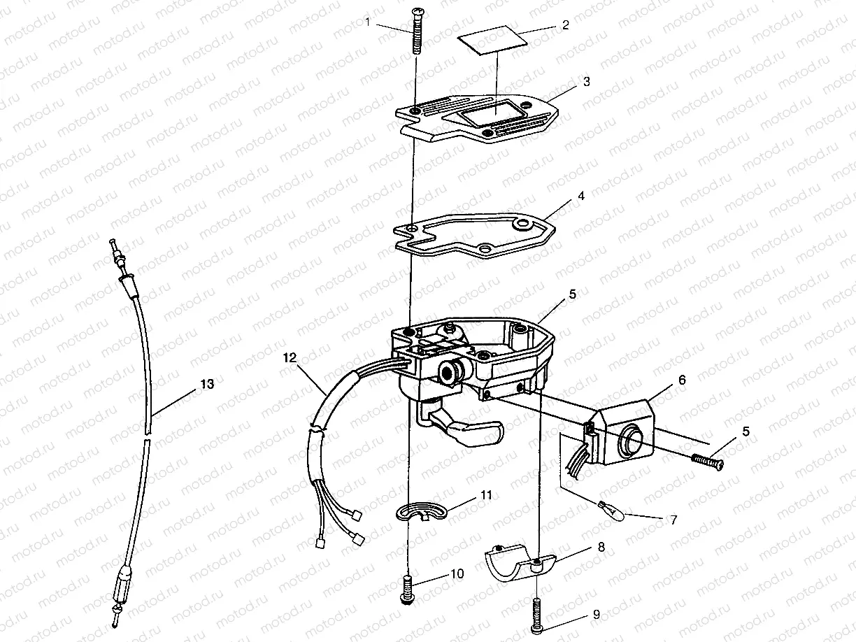 CONTROLS - THROTTLE/CABLE Magnum 4X4 W968144 and Swedish Magnum 4X4 S968144 (4936053605B010) | CONTROLS - THROTTLE/CABLE Magnum 4X4 W968144 and Swedish Magnum 4X4 S968144 (4936053605B010)