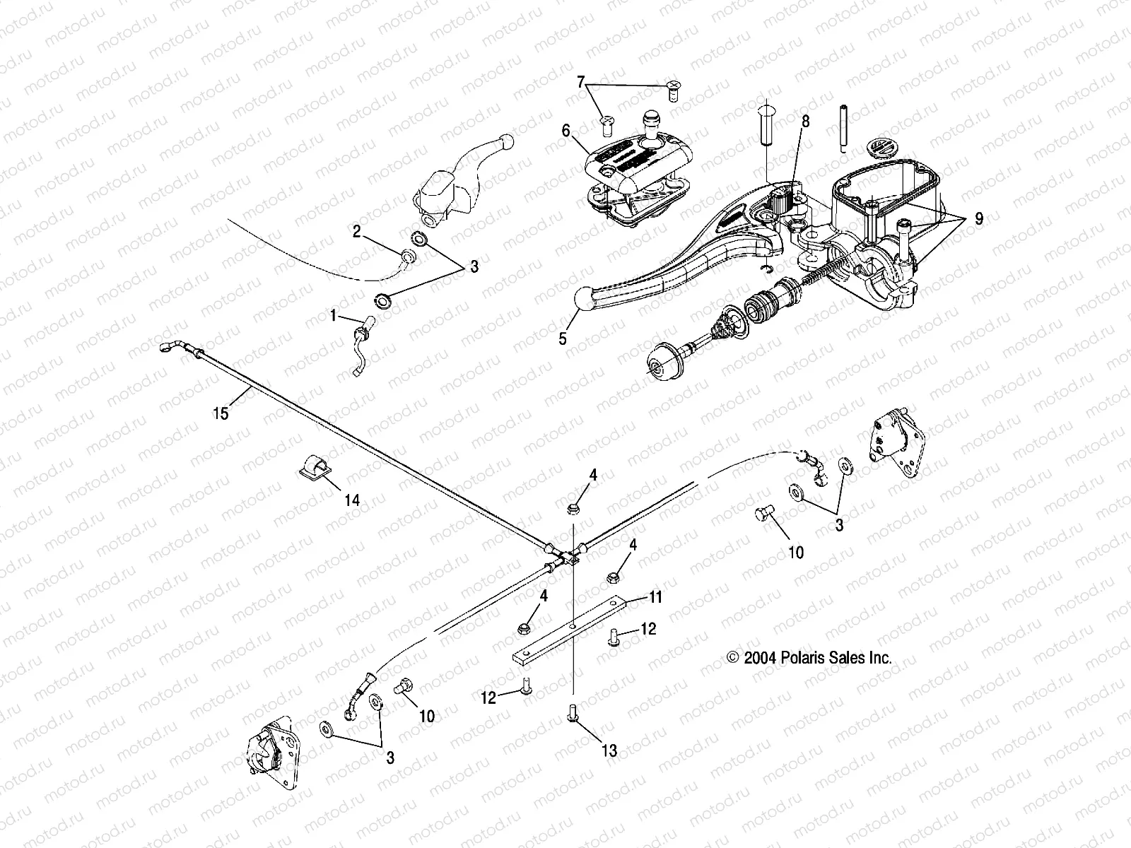 CONTROLS/MASTER CYLINDER | CONTROLS/MASTER CYLINDER, LH and BRAKE LINE - A05CA32EA (4999200489920048B09)