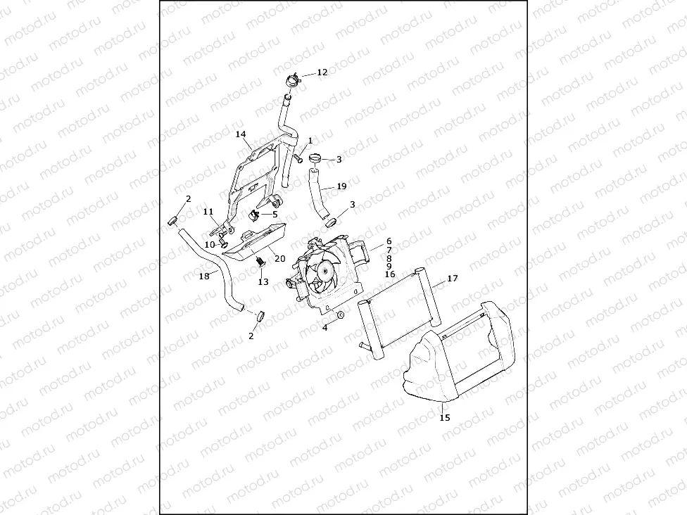 COOLANT DISTRIBUTION, AIR-COOLED