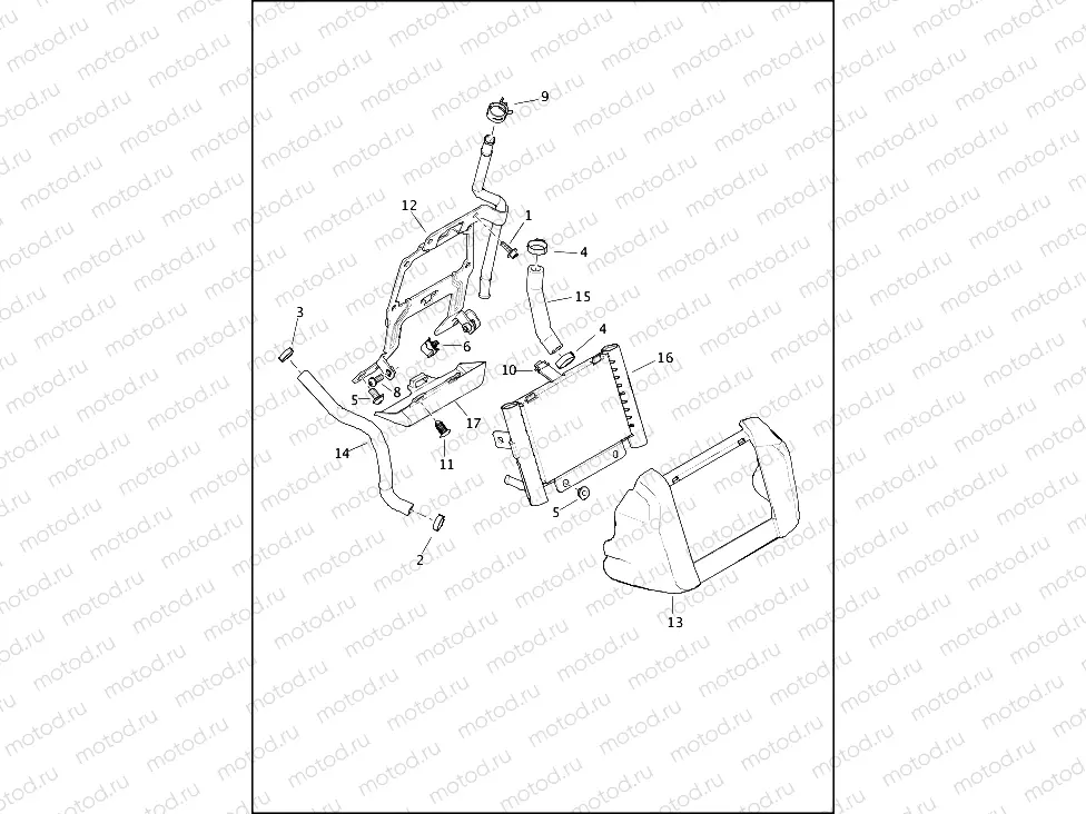 COOLANT DISTRIBUTION, AIR-COOLED