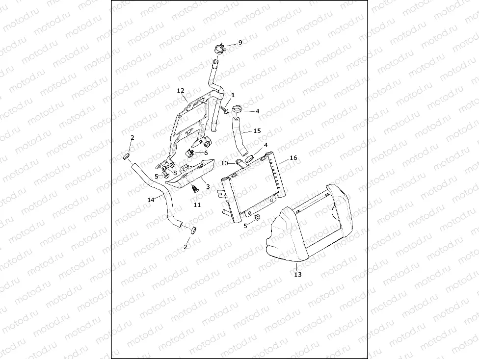 COOLANT DISTRIBUTION - AIR-COOLED
