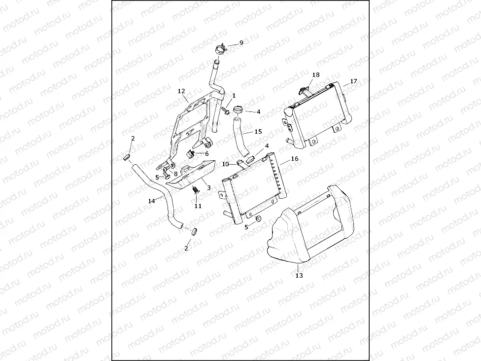 COOLANT DISTRIBUTION - AIR-COOLED