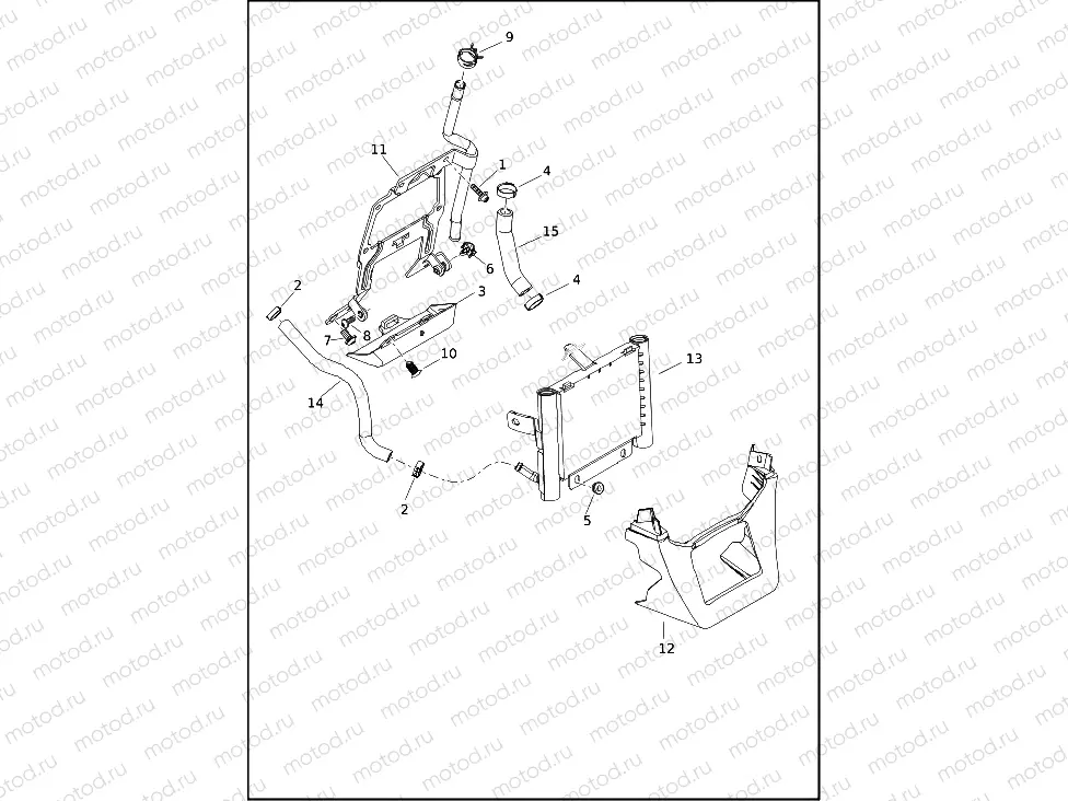 COOLANT DISTRIBUTION - AIR-COOLED