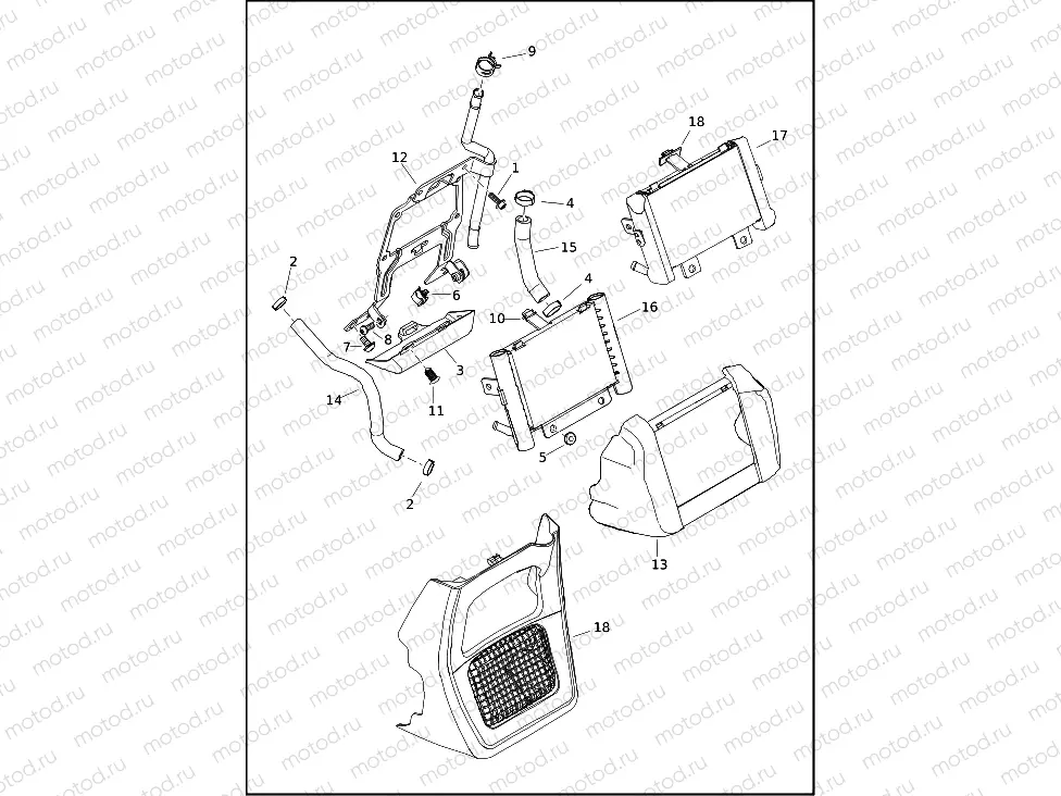 COOLANT DISTRIBUTION - AIR-COOLED
