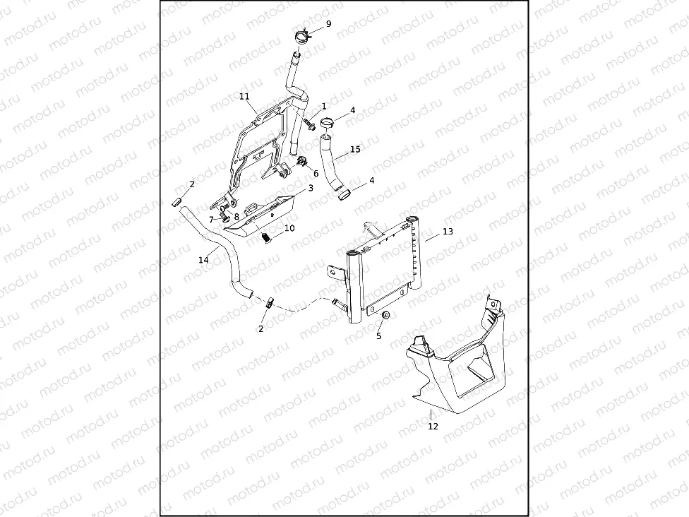 COOLANT DISTRIBUTION - AIR-COOLED